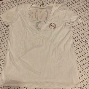 Pink vs, never worn, glittery gold on back